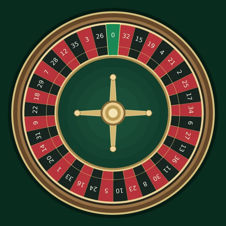 European roulette wheel with 37 pockets and its single green zero highlighted